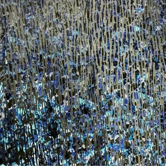 Tanjay Cardigan Velvet Blue / Black / White Size Large - Picture 13 of 16